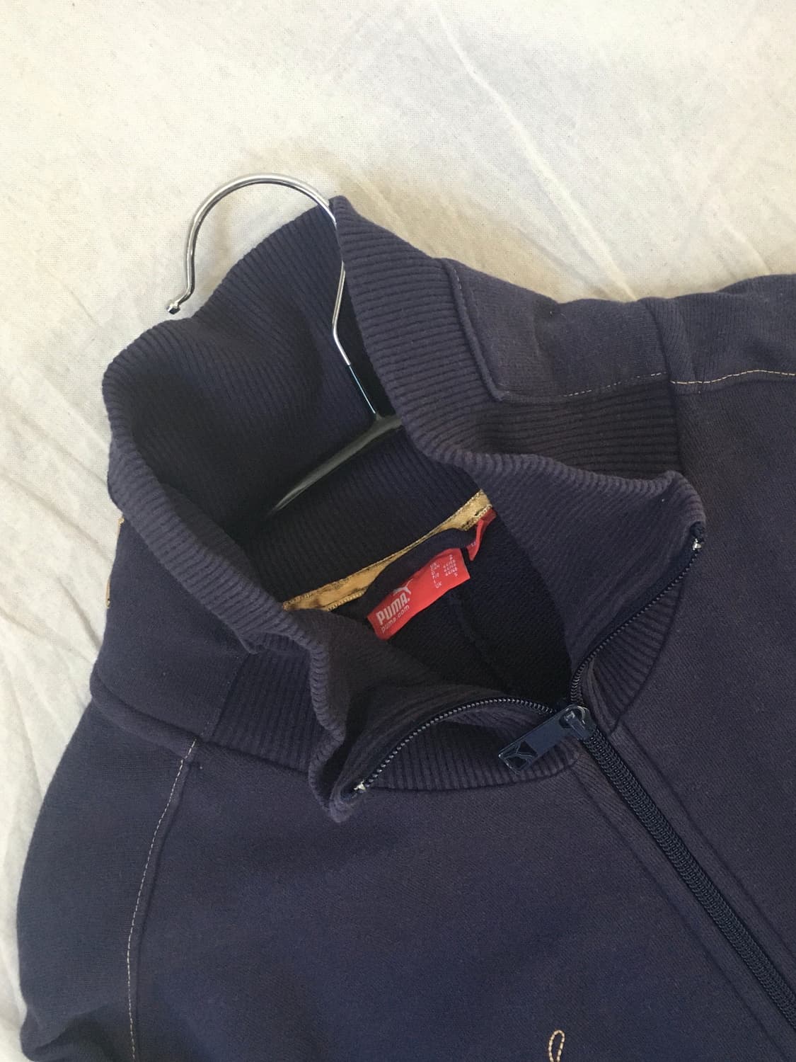 퓨마 스티치자수 코튼 집업 상품이미지4