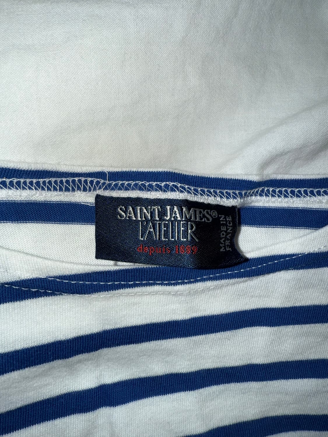 세인트제임스 가라티 스트라이프 티셔츠 블루 상품이미지4