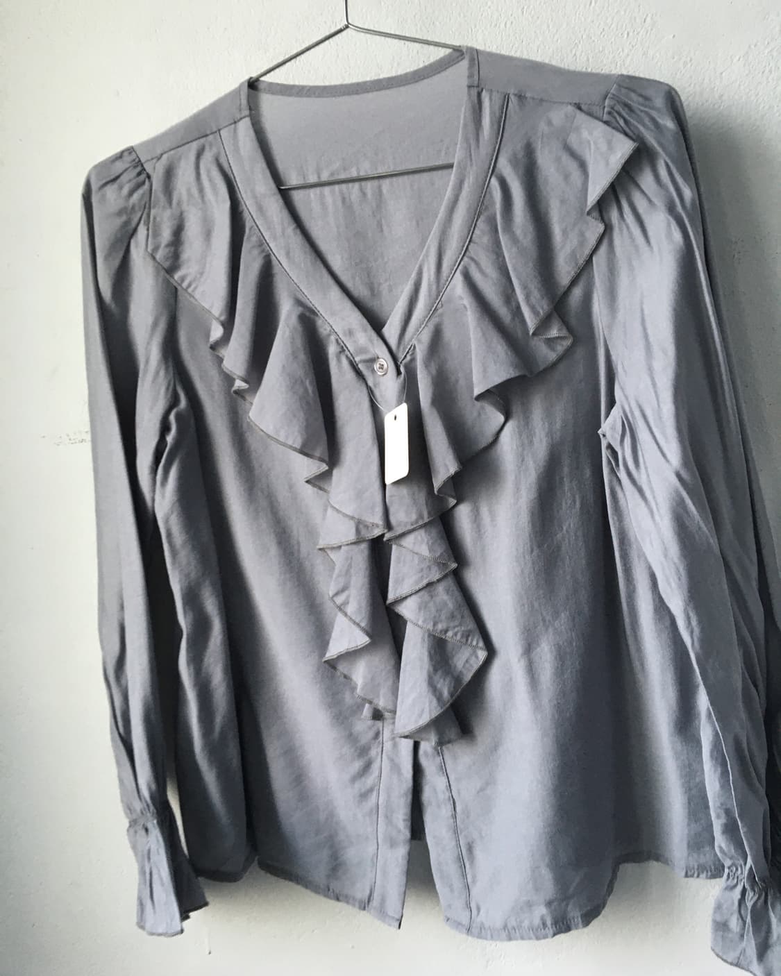 ruffle silver blouse 상품이미지4
