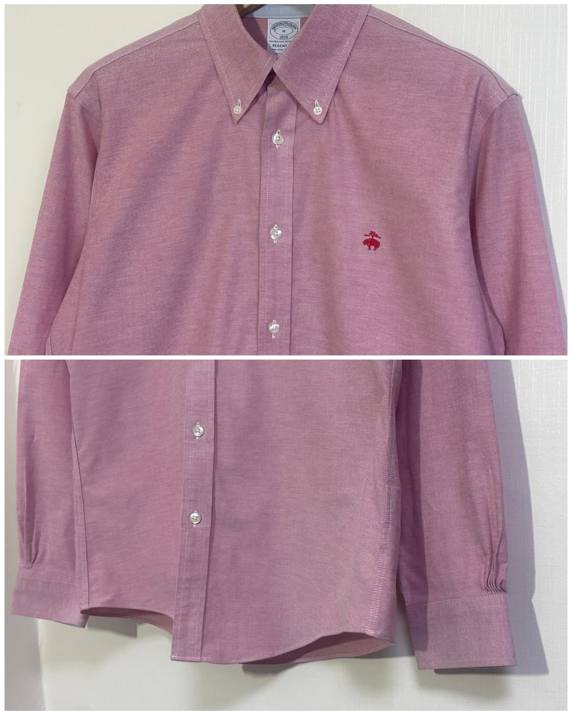 브룩스브라더스 버튼다운 옥스포드 셔츠/M/리젠트/연핑크 상품이미지2