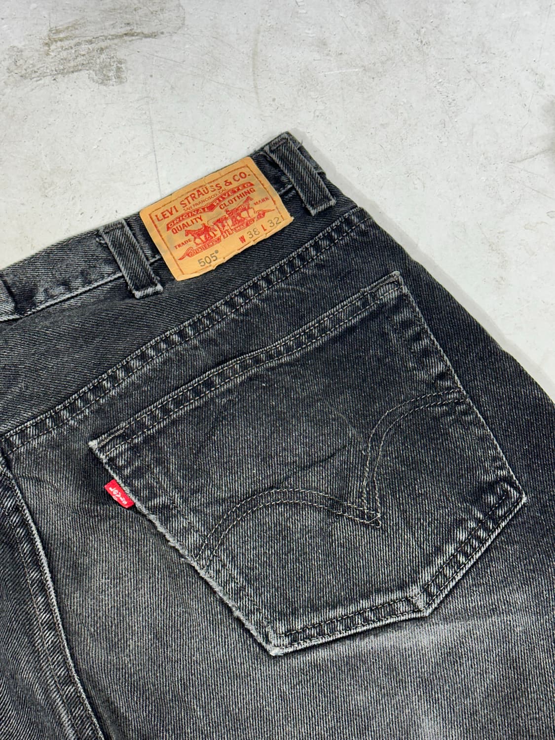 리바이스 505 와이드 흑청 데님 팬츠 청바지  상품이미지6