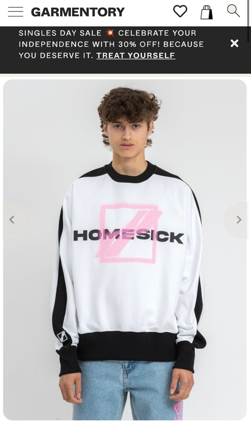 [정가 60만원] We11done 웰던 Homesick 맨투맨 상품이미지3