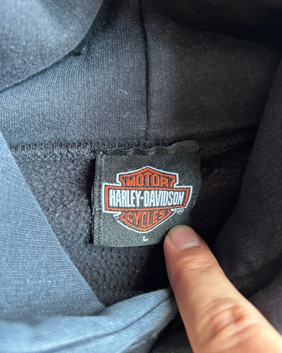 00s Vintage Harley Davidson Hoodie L 상품이미지3