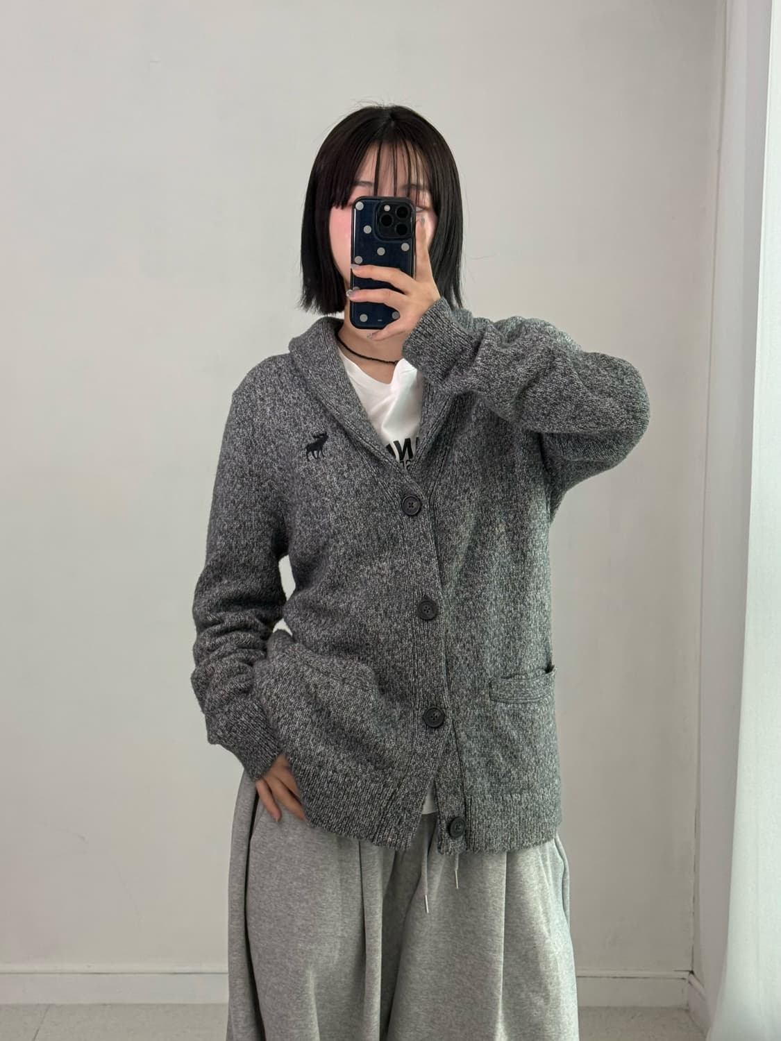 아베크롬비 그레이 니트 가디건 상품이미지2