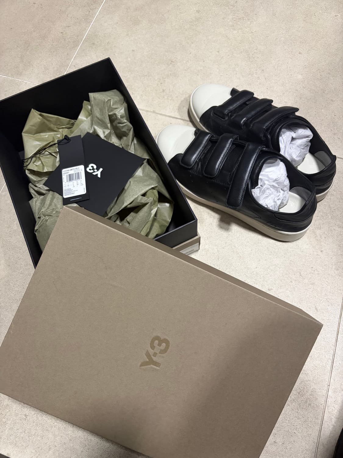 Y-3 아디다스 슈퍼스타 스탠 스미스 벨크로 블랙 280 상품이미지3
