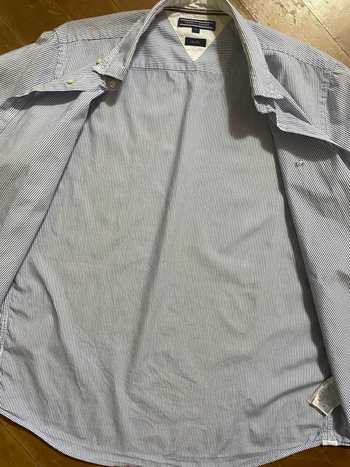 타미힐피거 스트라이프 반팔 셔츠 XL (105) 상품이미지5