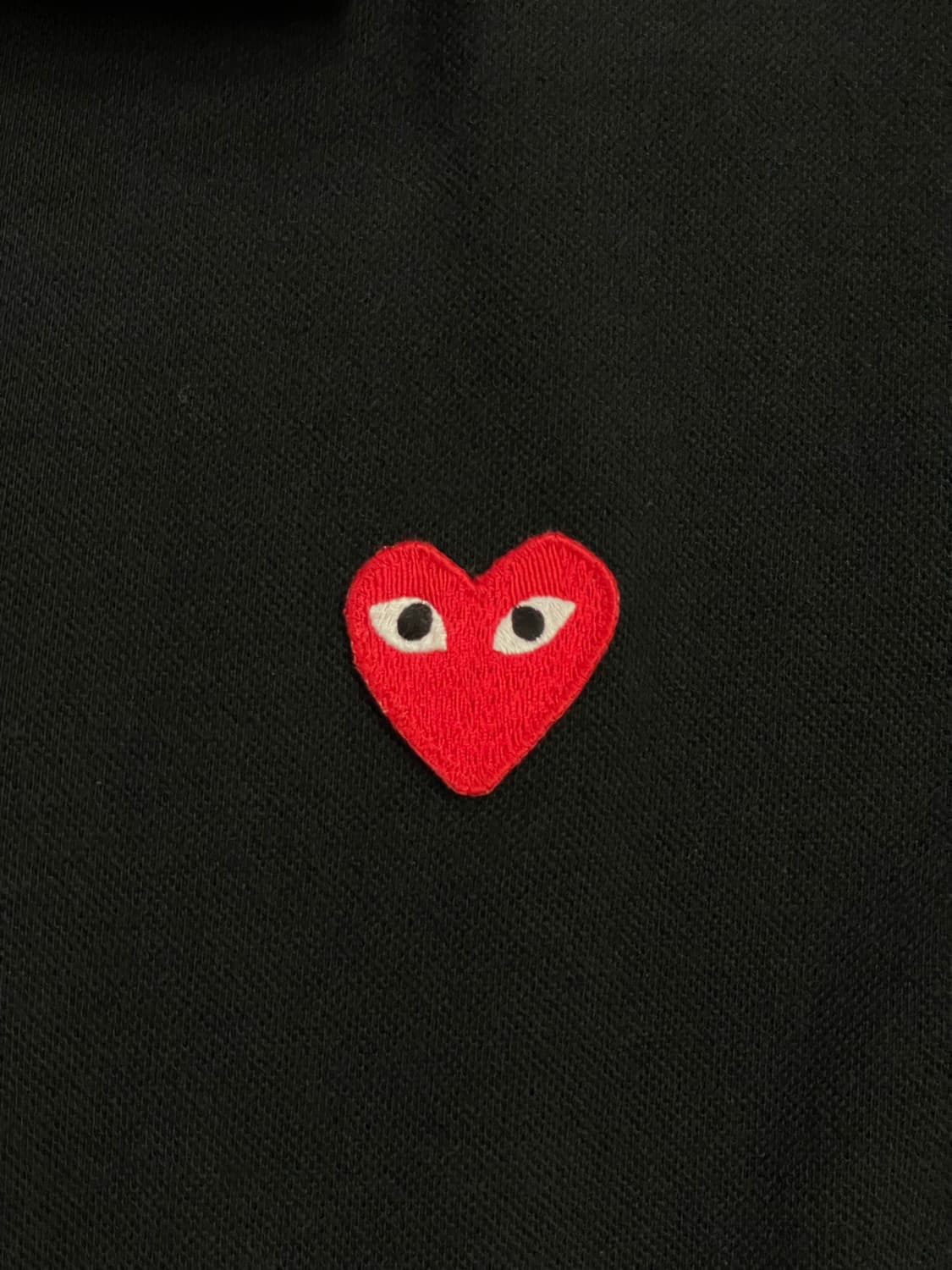 꼼데가르송 블랙 폴로티 카라티 XL 상품이미지3