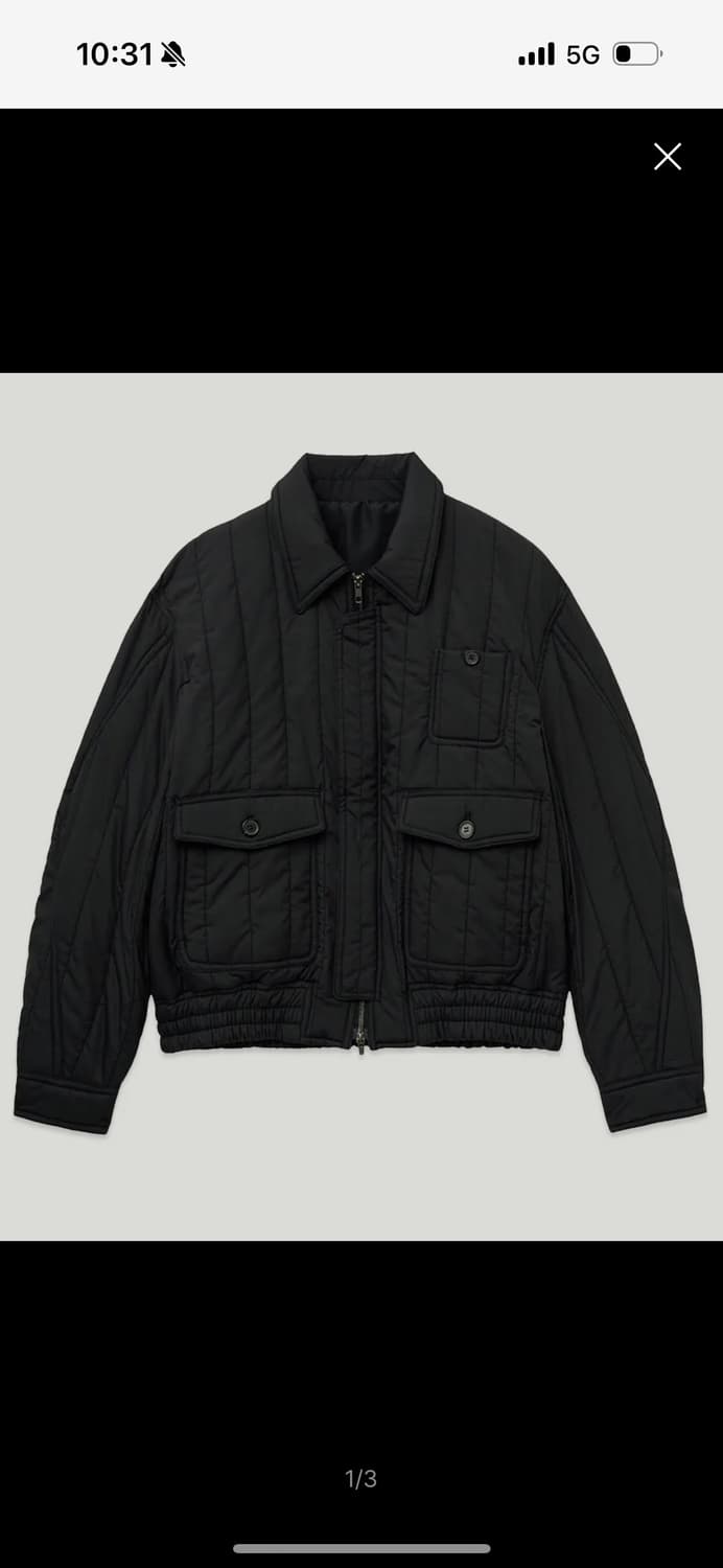 엘무드 텐쿠 퀄티드 블루종 블랙 44 상품이미지1