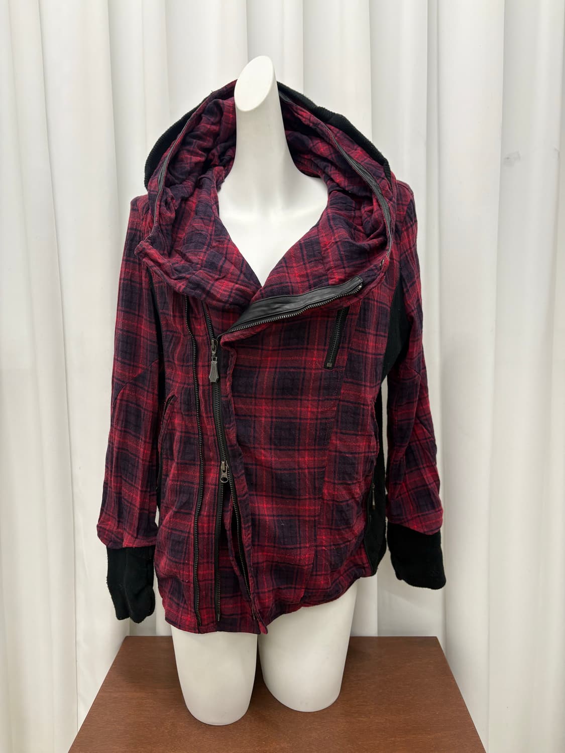 펑크 체크 후드집업 상품이미지1