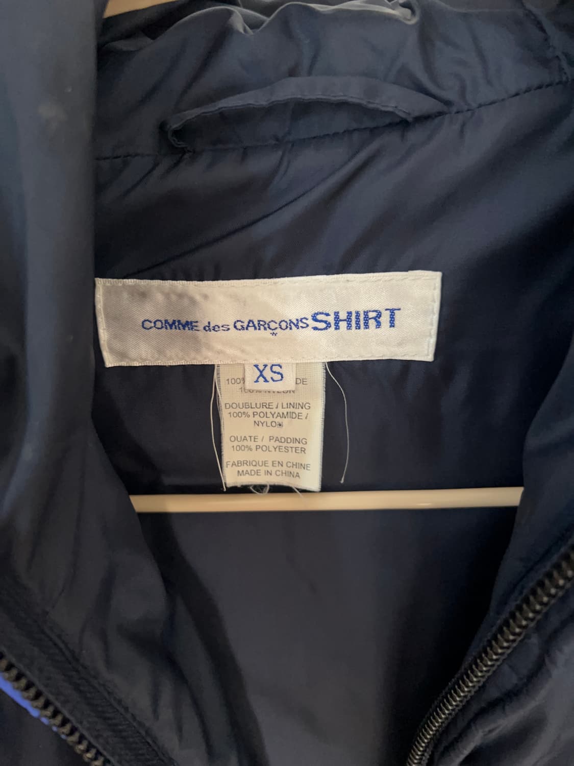 Comme des garcons shirt 패딩 후드 자켓 xs 상품이미지3