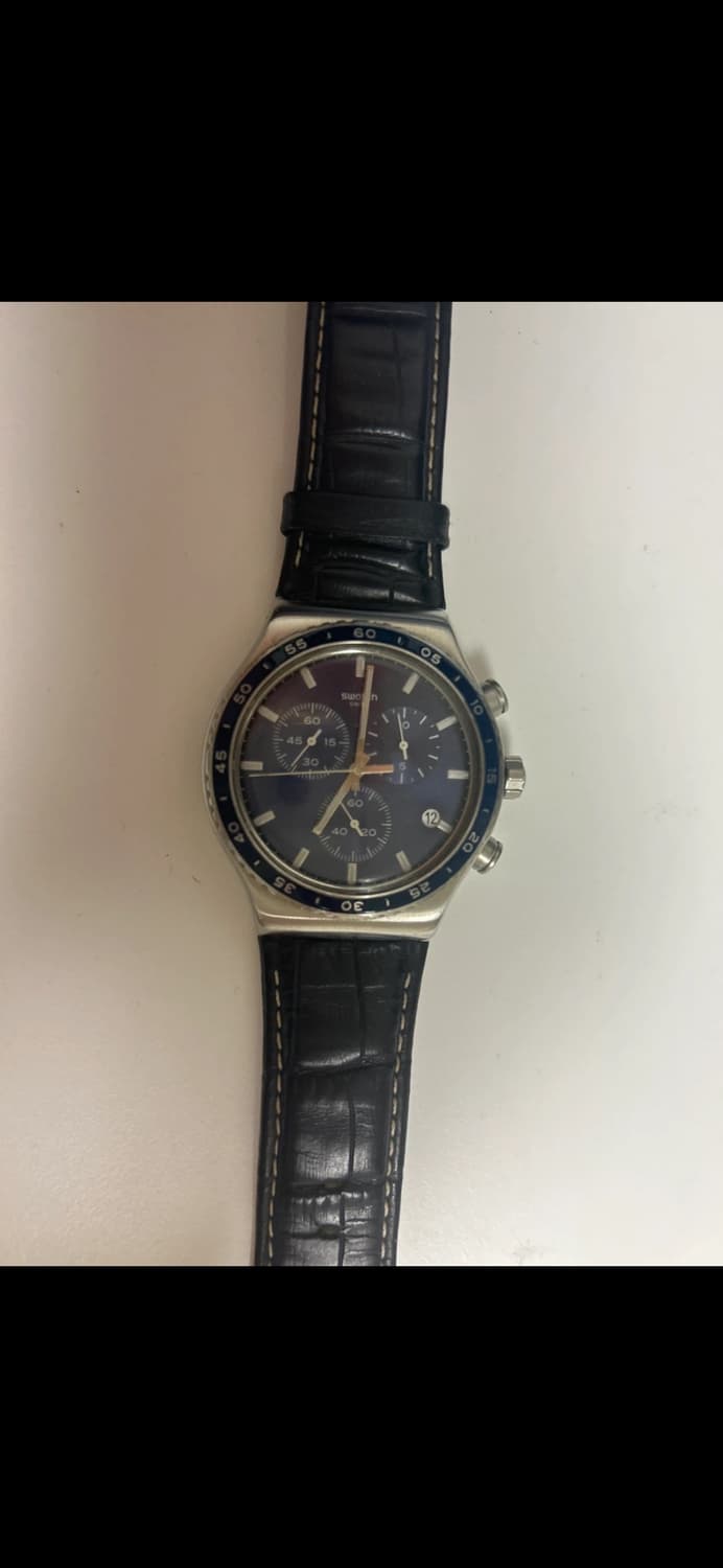 스와치 코발트 라군 가죽시계 급처합니다 상품이미지2
