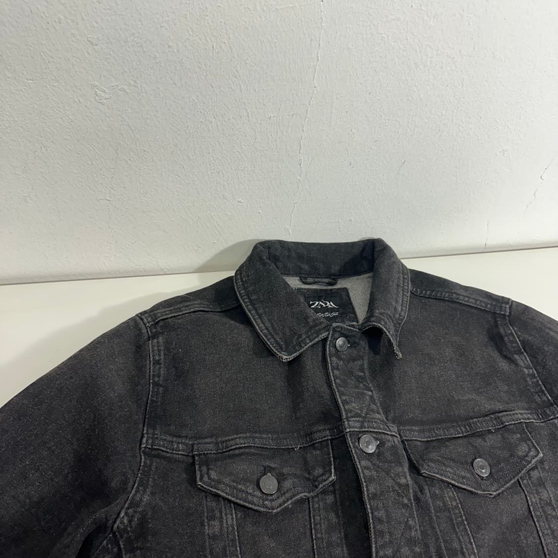 XL 자라 흑청 데님자켓 상품이미지3