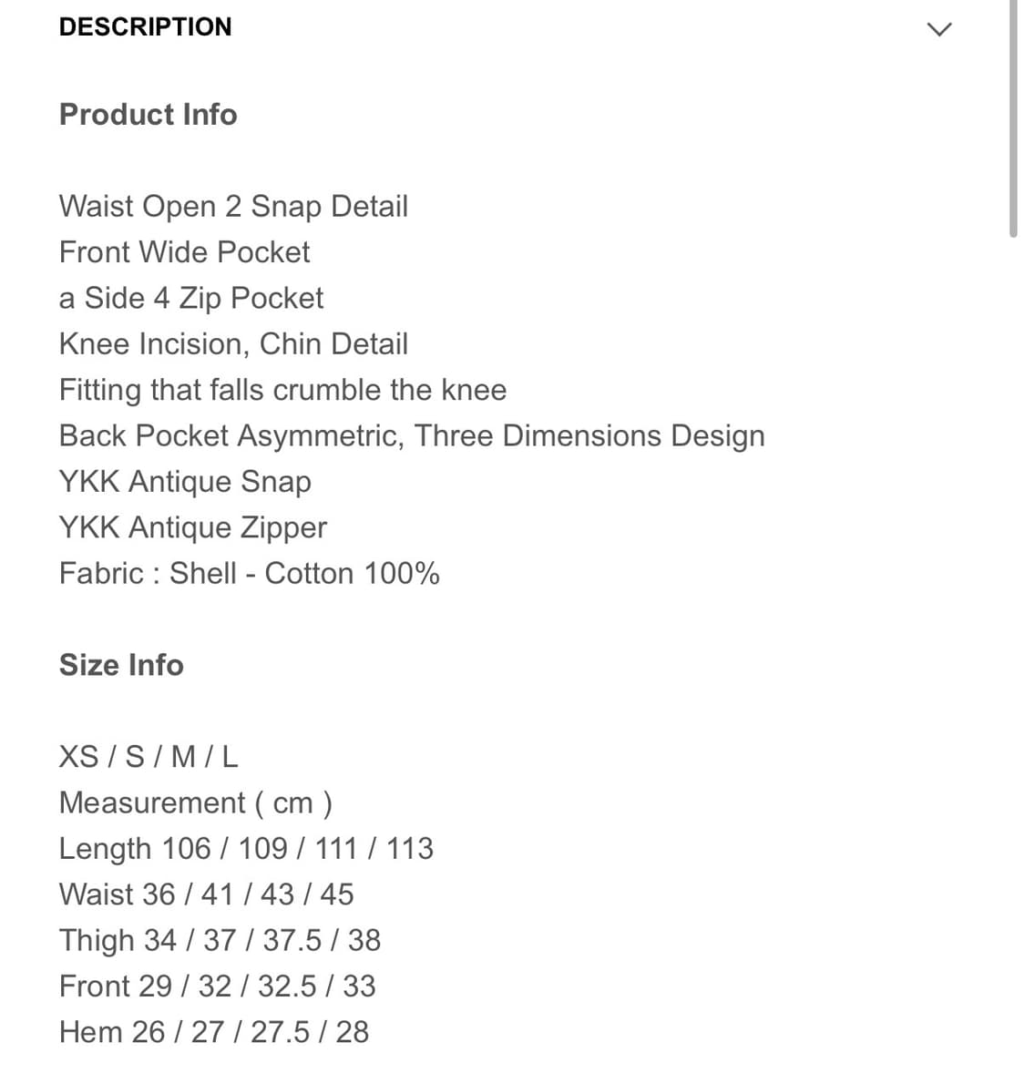yiyae labor zipper pants 이예 지퍼 팬츠 M사이즈 상품이미지5