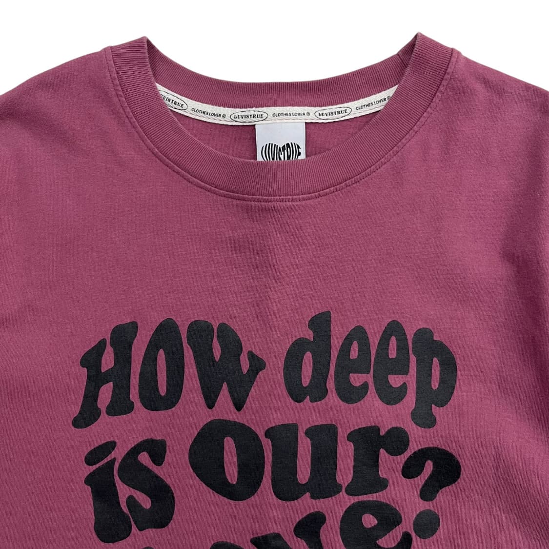 러브이즈트루 로고 프린팅 퍼플 반팔 상품이미지4