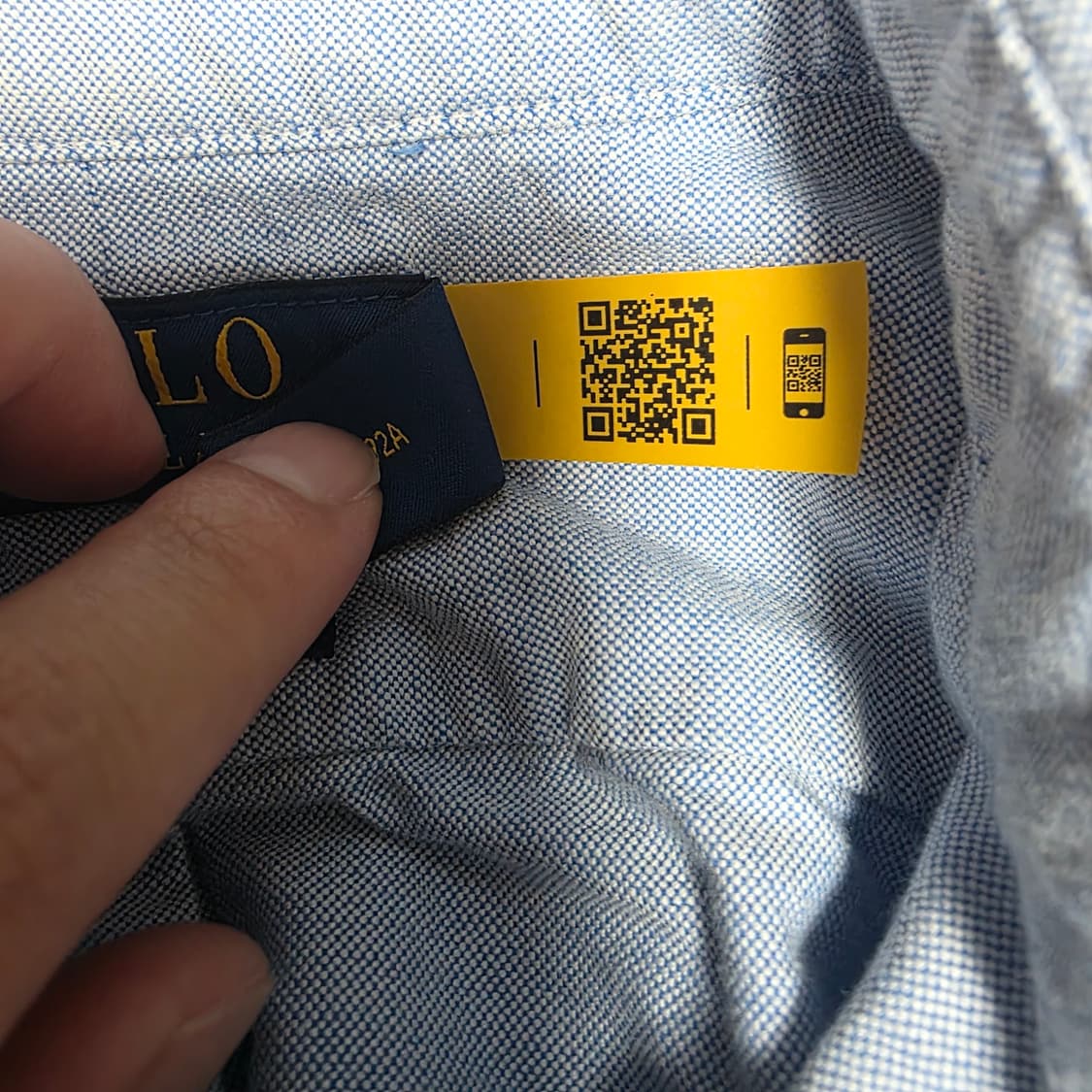 폴로 랄프로렌 QR 클래식핏 옥스포드 셔츠 (S) 상품이미지3