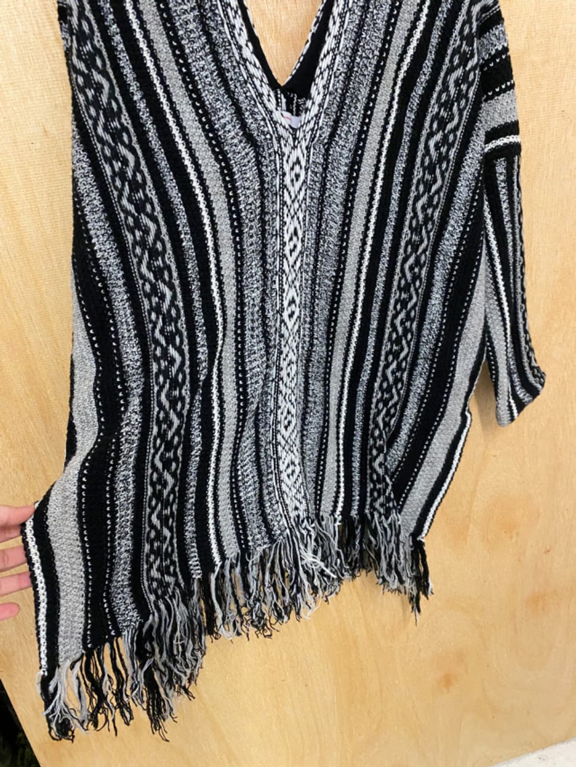 JOURNAL STANDARD fringe knit poncho 판초 상품이미지5
