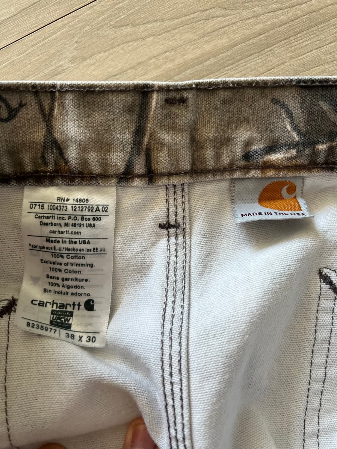 [38] 빈티지 칼하트 리얼트리 워크팬츠 made in usa 상품이미지3