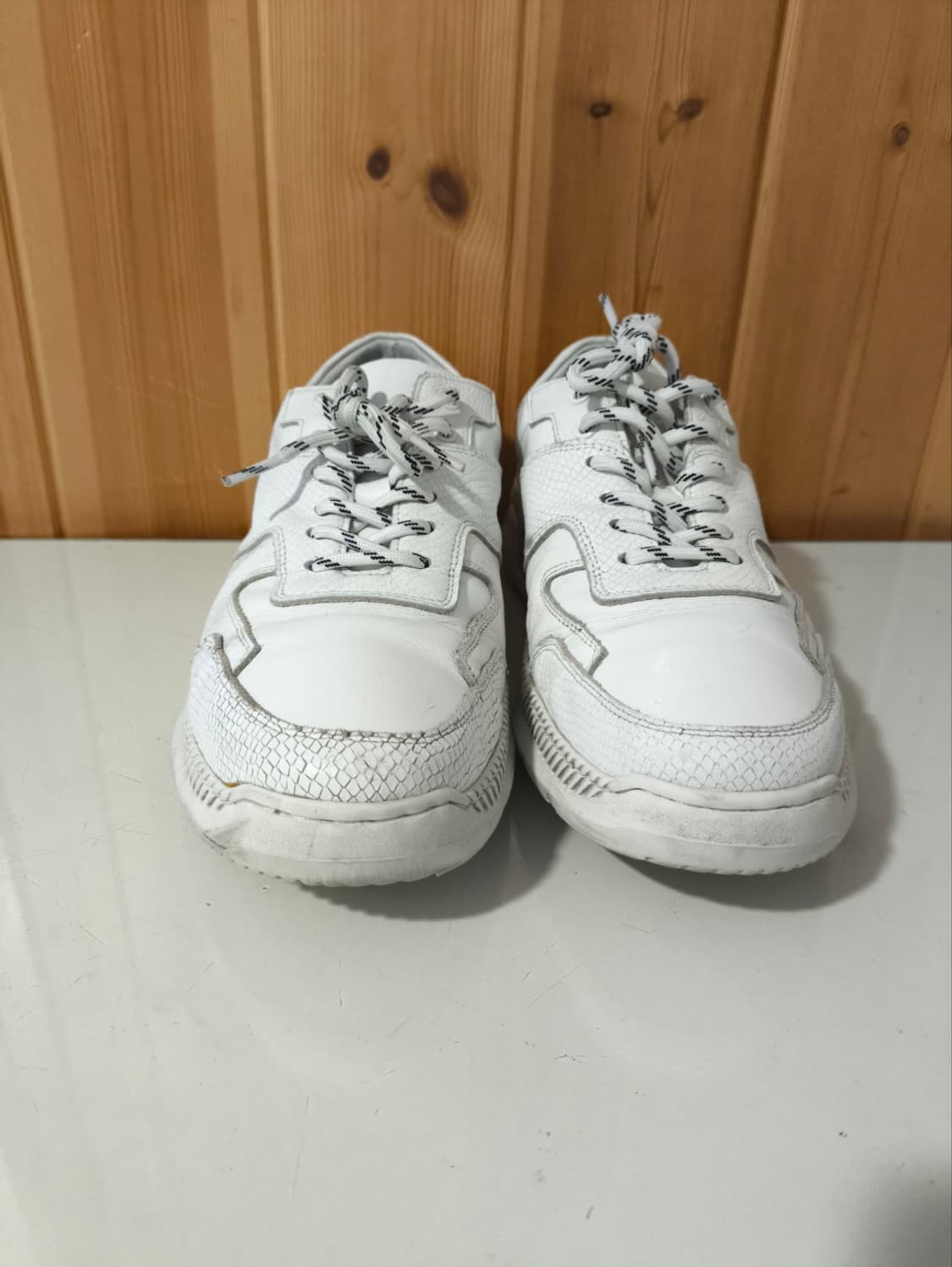265mm 솔트앤초콜릿 가죽 스니커즈 상품이미지3