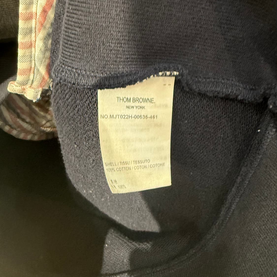 톰브라운 사선완장 금장 후드집업 25년식 3사이즈 상품이미지5