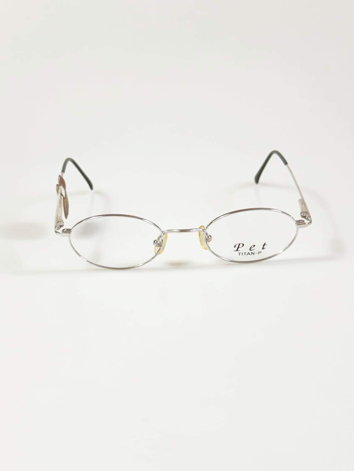 Pet 실버 티타늄 슬림 오벌 프레임 빈티지 안경 상품이미지1