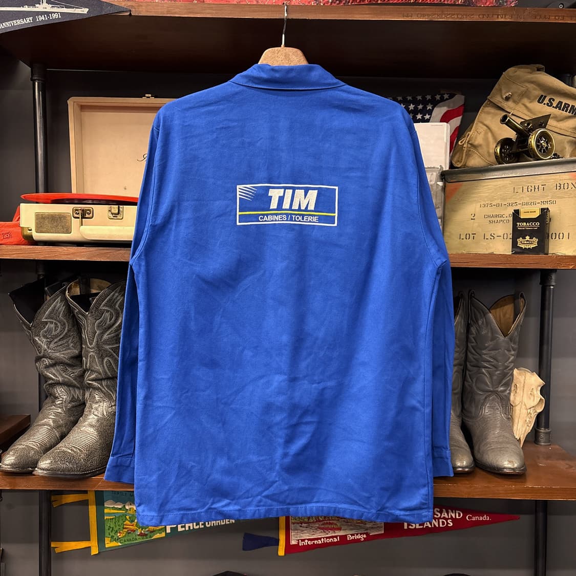 80~90s 리얼워크 엠브로이드 코튼트윌 프렌치워크자켓 N1300 상품이미지2