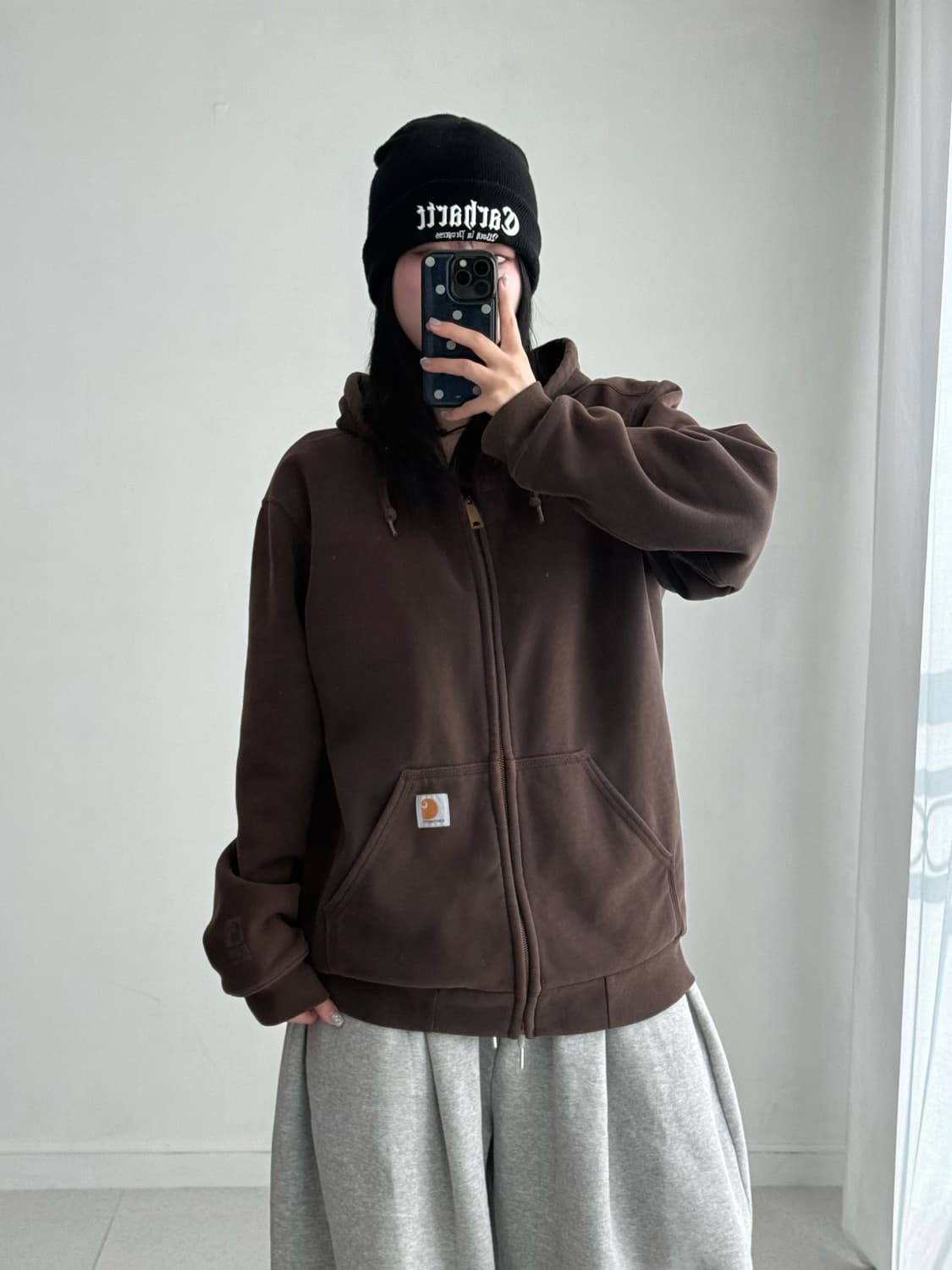 칼하트 브라운 후드집업 상품이미지1