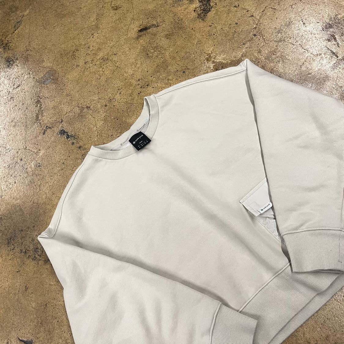 [정품/85] 스노우피크 포켓 맨투맨 티셔츠 아이보리 b18 상품이미지1