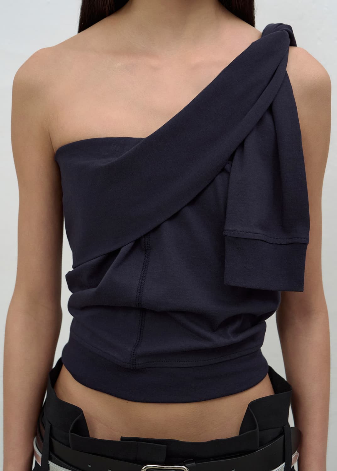 bustier detail jersey top 상품이미지1