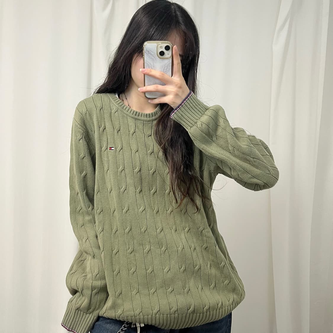 Tommy Hilfiger khaki cable knit 상품이미지2