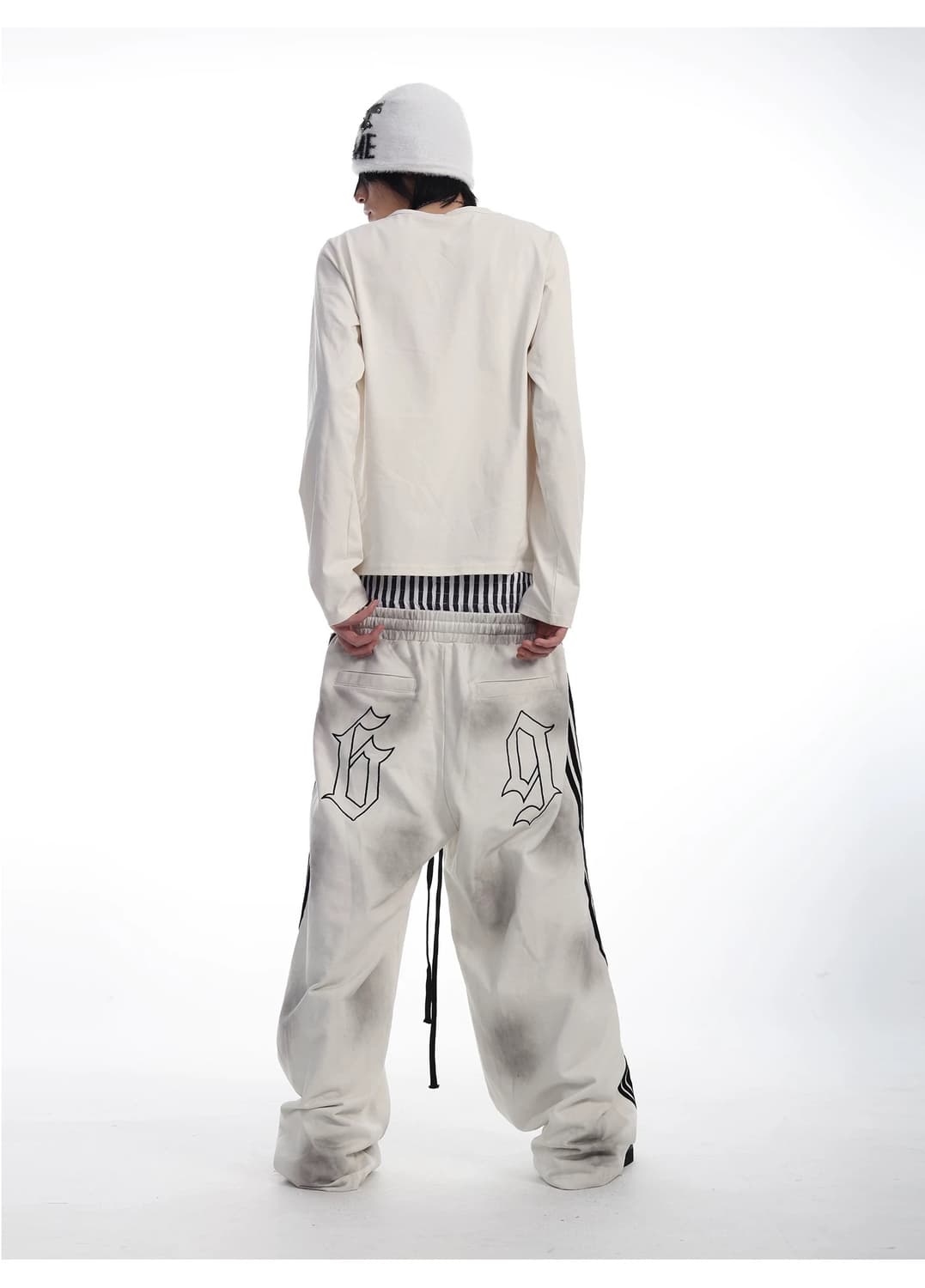 Xx Devil Barcode Wide Sagging SweatPants 상품이미지9