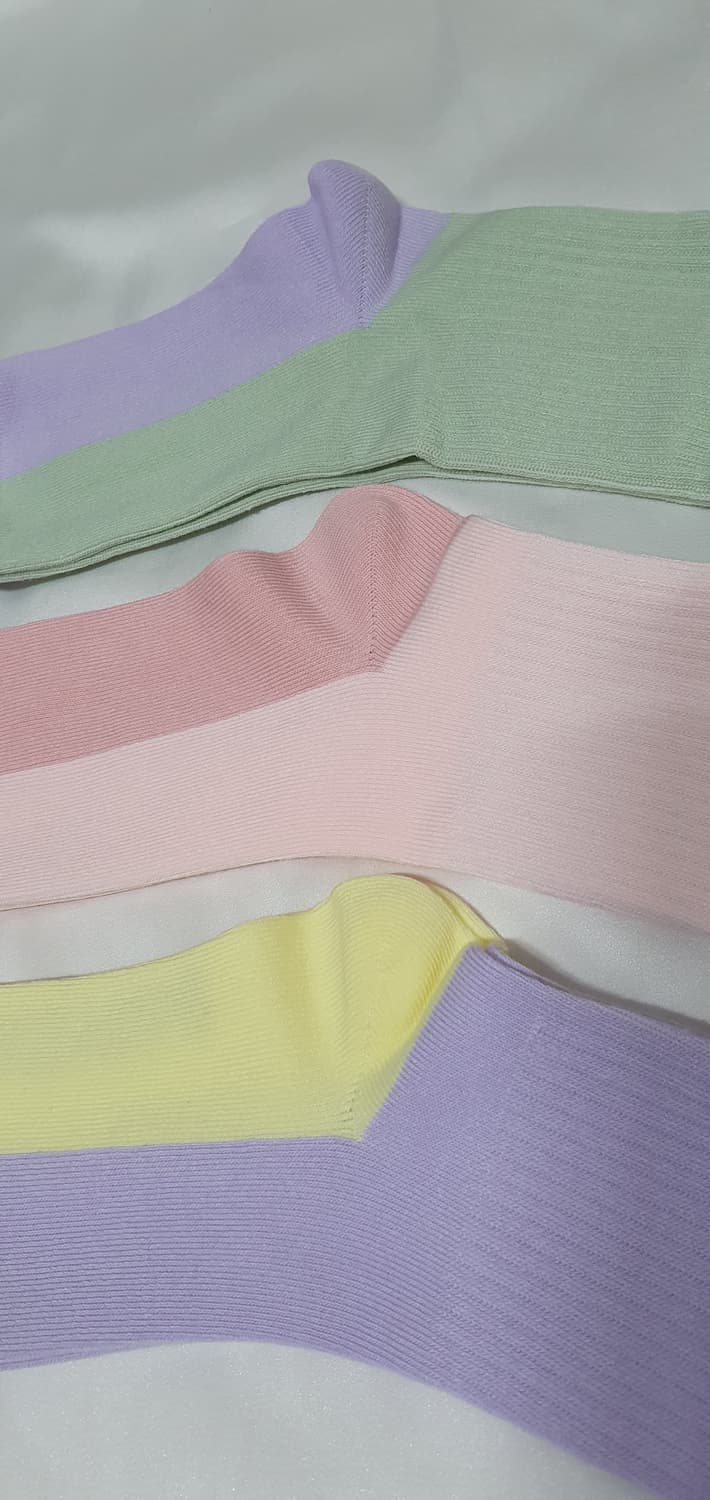 3컬레 가격~ 파스텔톤 아이스크림톤 투톤 양말  상품이미지3