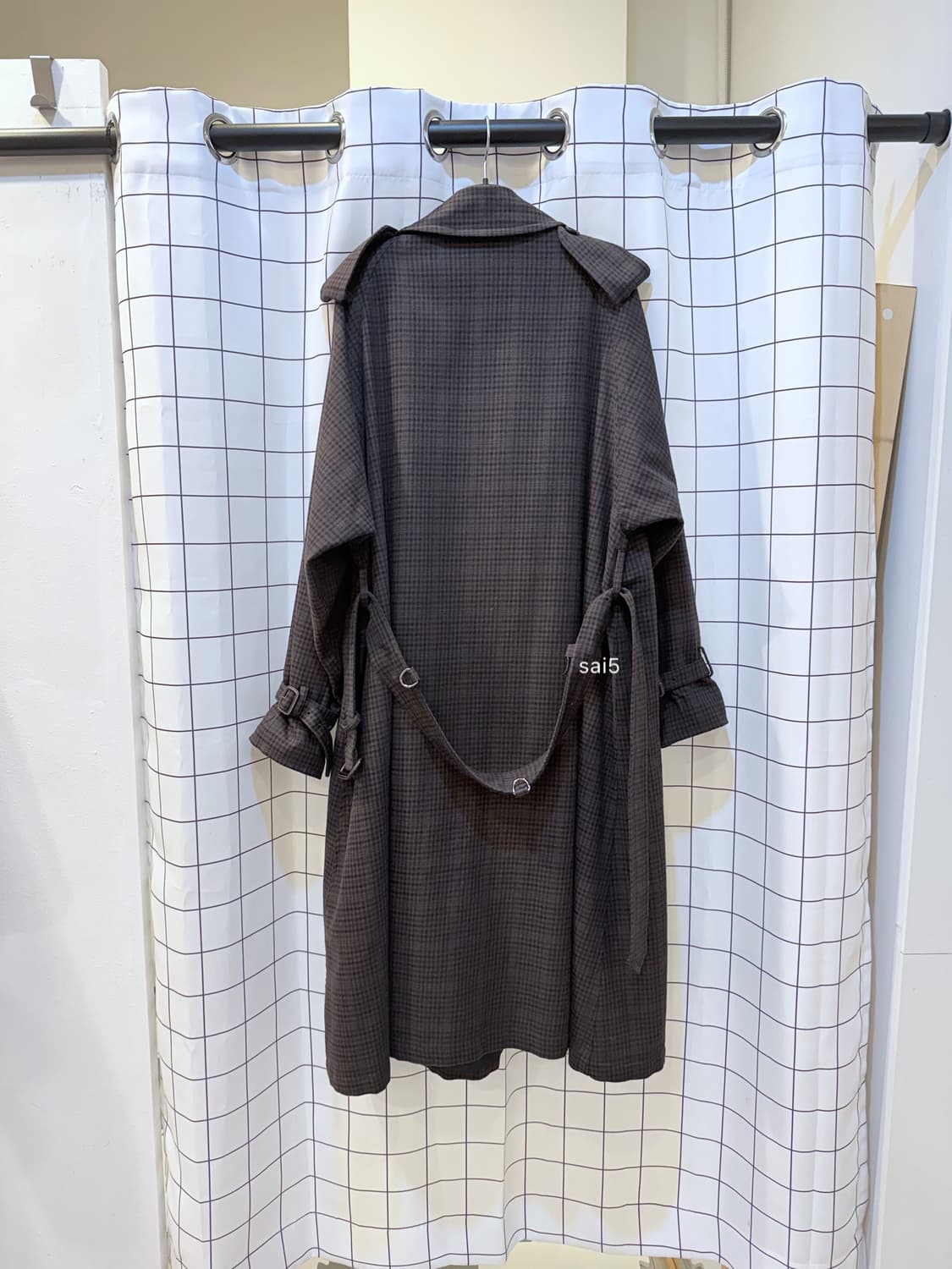 스튜디오톰보이 체크 트렌치코트   상품이미지3