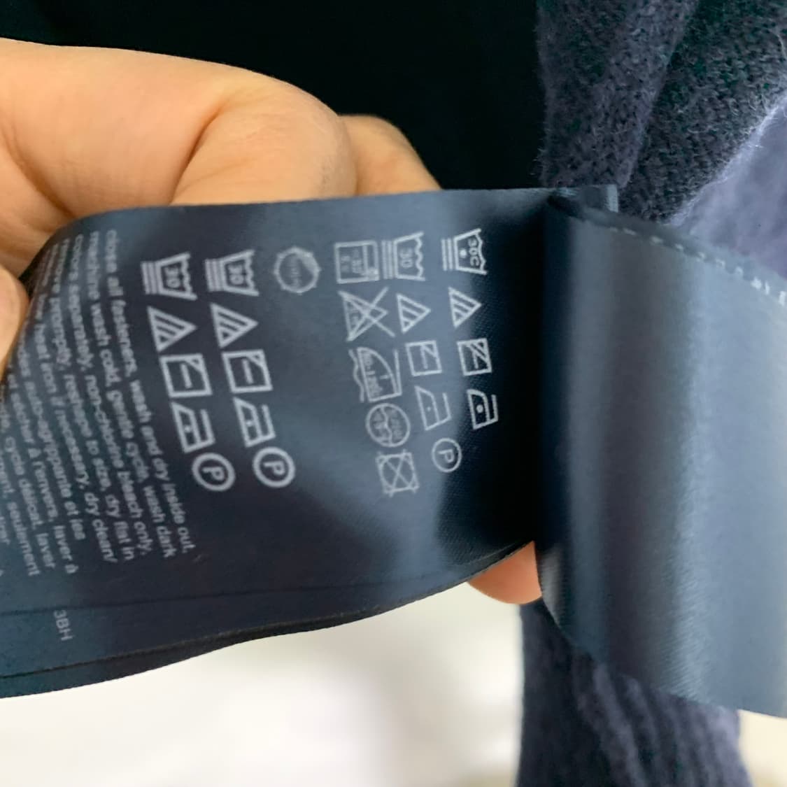 타미힐피거 네이비 니트 집업 가디건 피마코튼 캐시미어 혼방 빈티지 상품이미지7