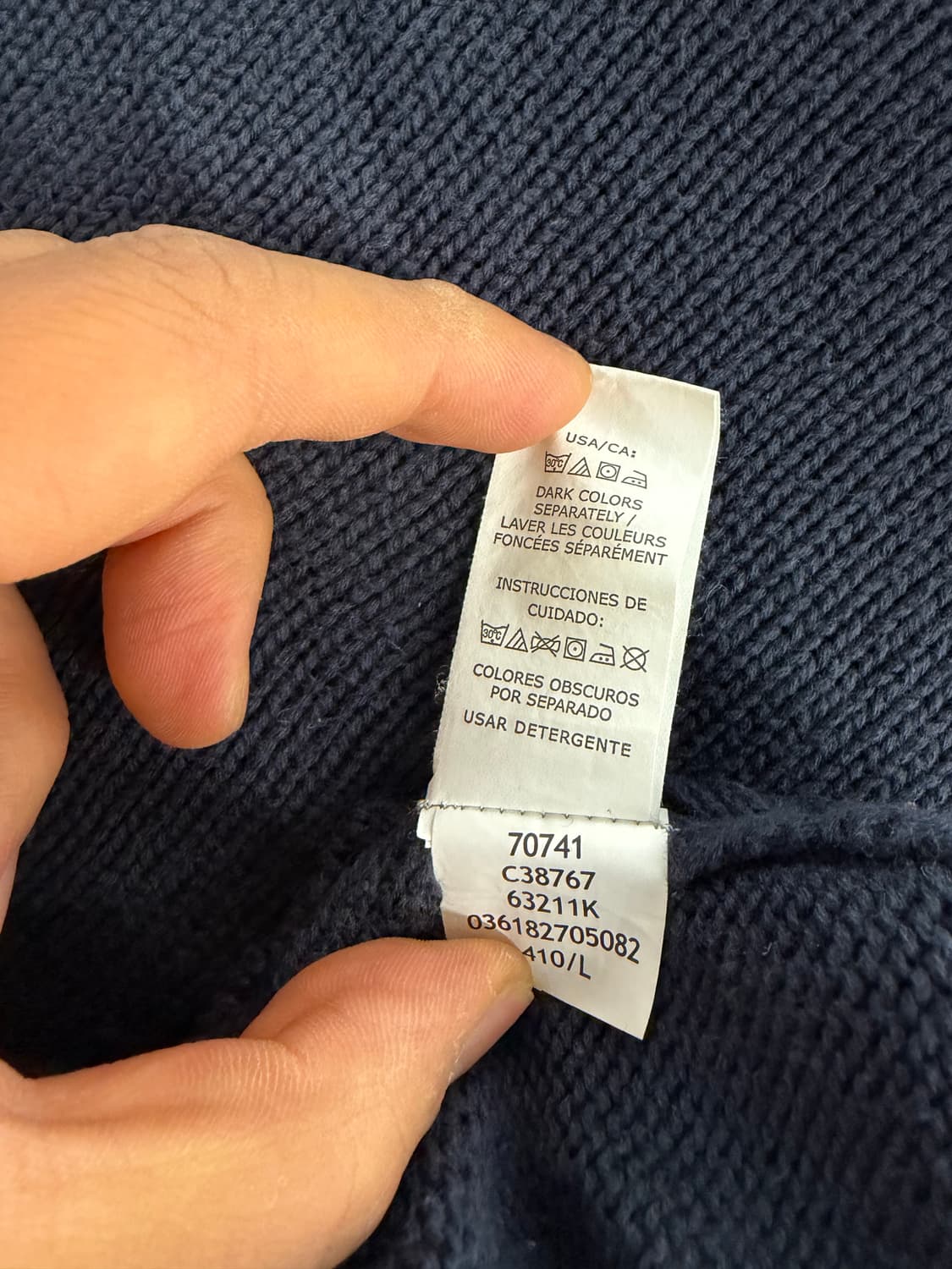 Polo Chaps vintage sweater navy L 상품이미지7