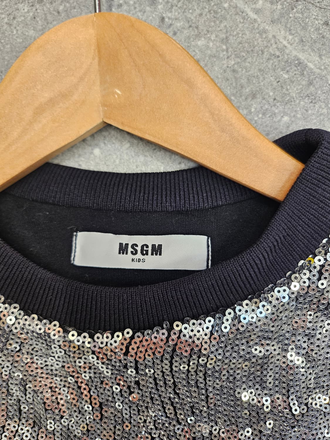 MSGM 실버스팽글 반팔 키즈 티셔츠 12 상품이미지3