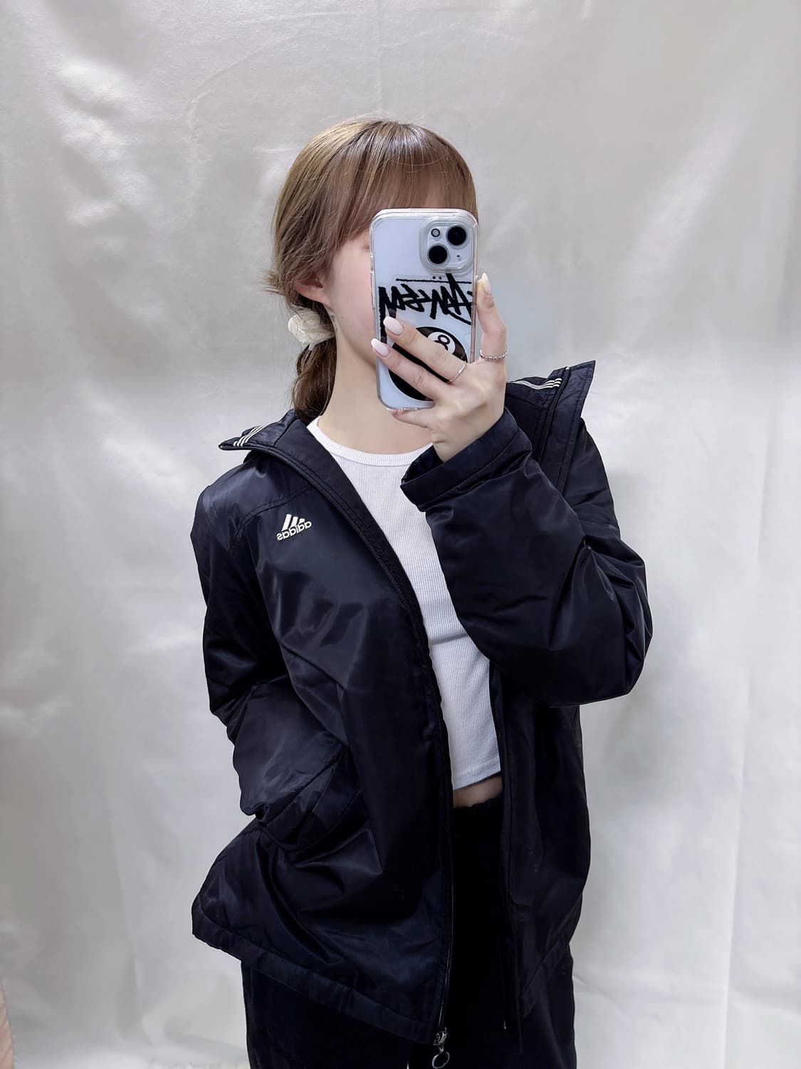 아디다스 블랙 스몰로고 점퍼  상품이미지1