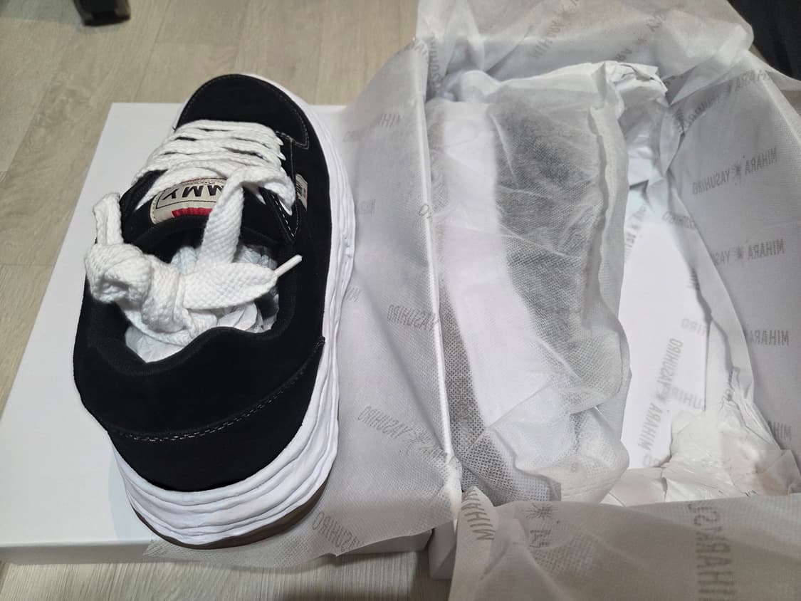 미하라 야스히로 올리버 스웨이드 검흰 43 새상품 상품이미지3