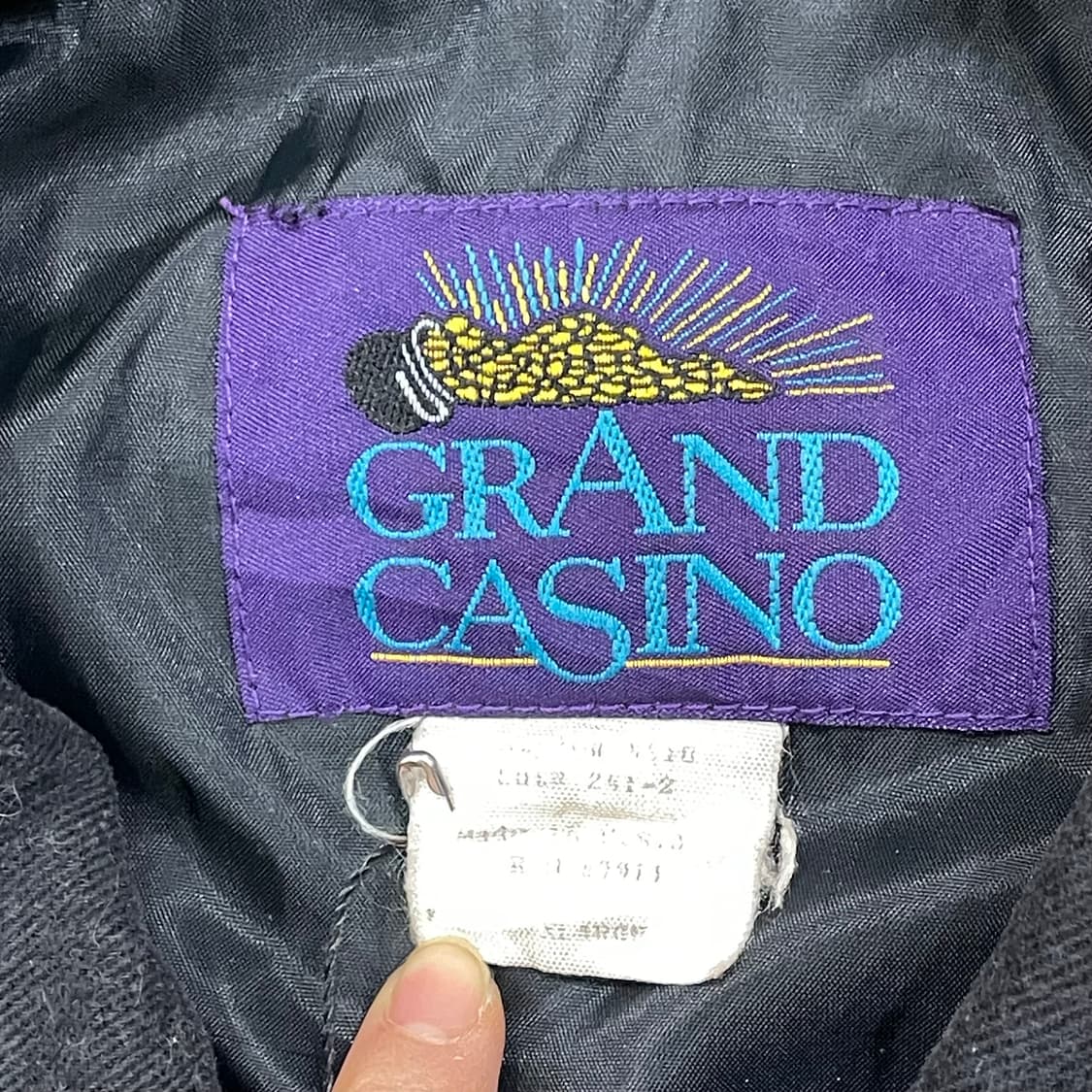 (XL) Grand Casino 빈티지 블랙 데님 워크 자켓 상품이미지7