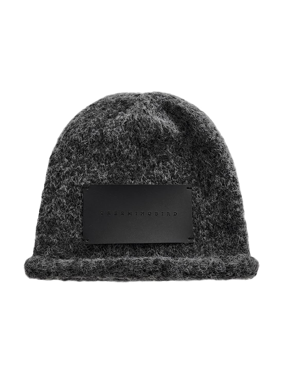 Rolled-up Leather Patch Beanie 상품이미지1