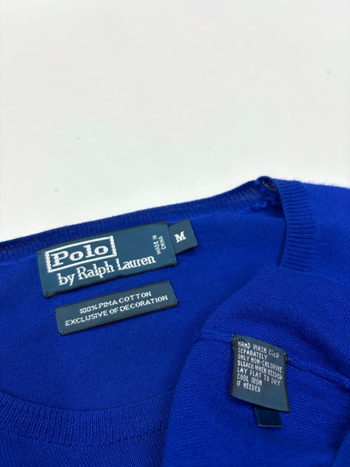 폴로 랄프로렌 피마코튼 블루 니트 상품이미지5