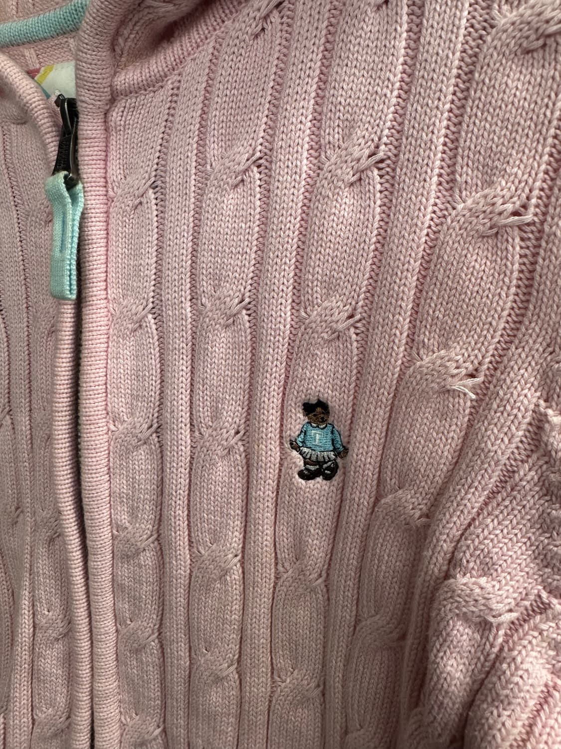 티니위니 빈티지 케이블니트 후드집업 상품이미지2