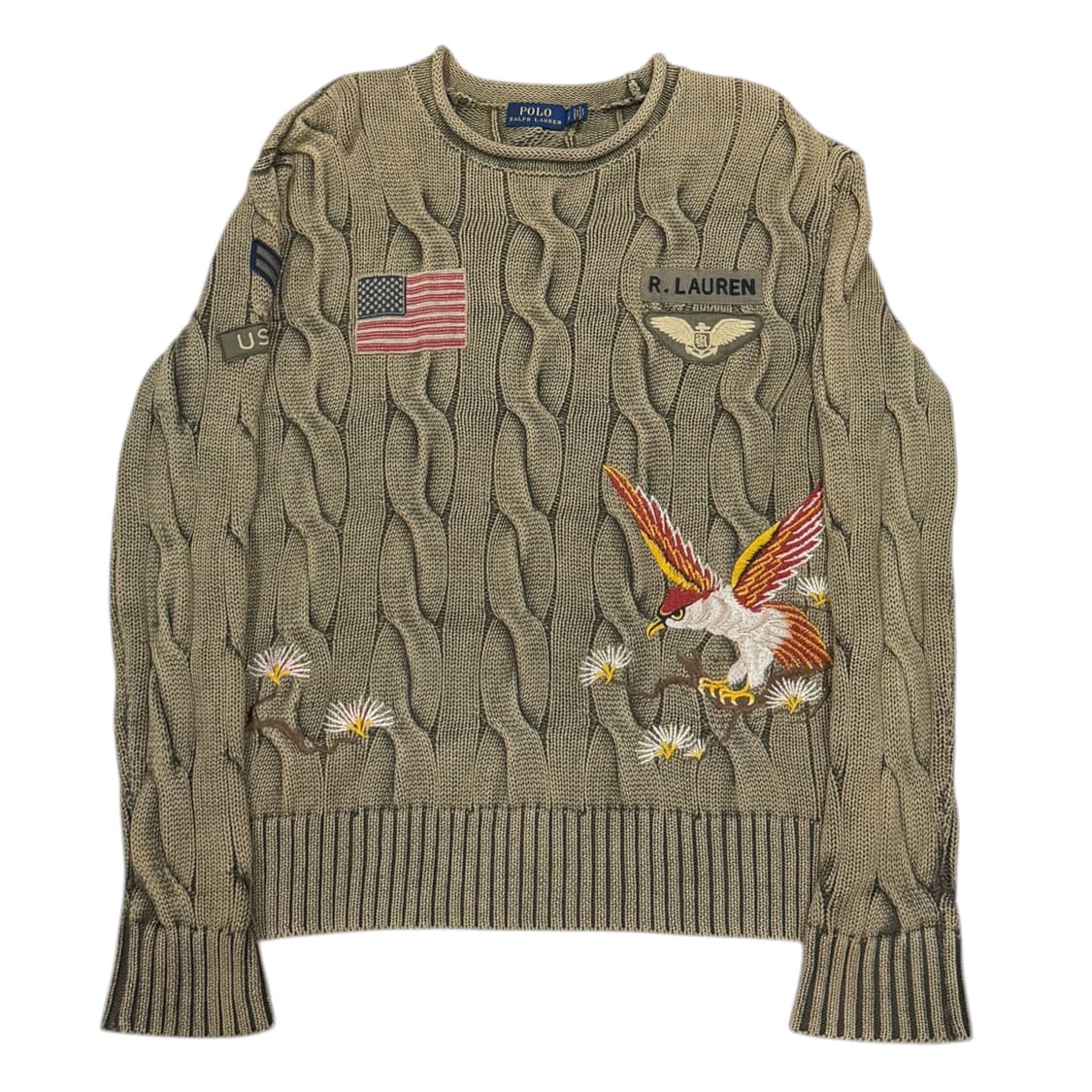 폴로 랄프로렌 엠브로이드 자수 케이블 니트 S 상품이미지1