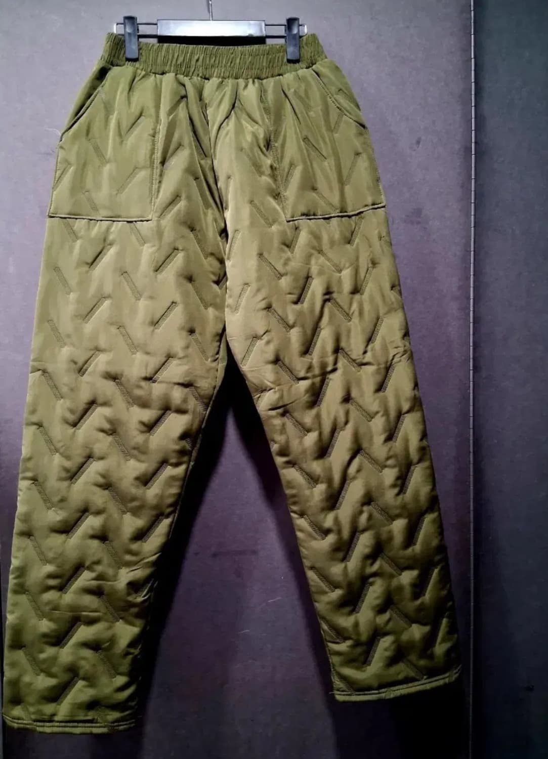 카키색 퀼팅 누빔 바지남여공용 XL 새상품 상품이미지1