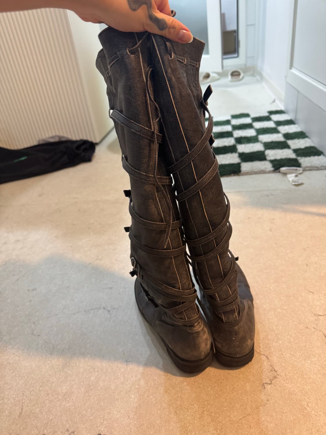 Then 덴 롱 부츠 그레이 상품이미지6