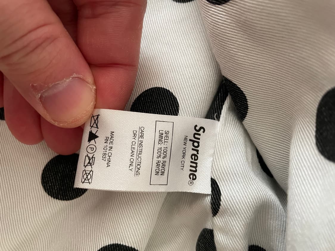 슈프림 폴카 도트 레이온 워크 자켓 상품이미지3