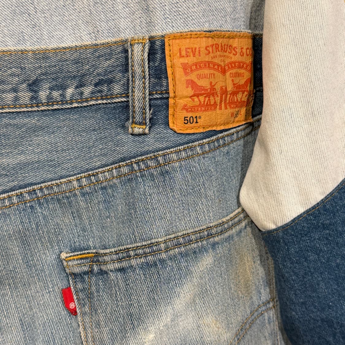 리바이스 데님 리메이크 패치워크 봄버 자켓 XL 상품이미지7