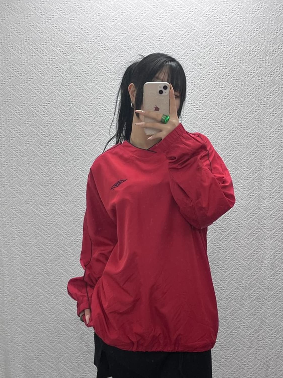 엄브로 올드스쿨 오버핏 웜업 바람막이 롱슬리브 100 C08307 상품이미지2