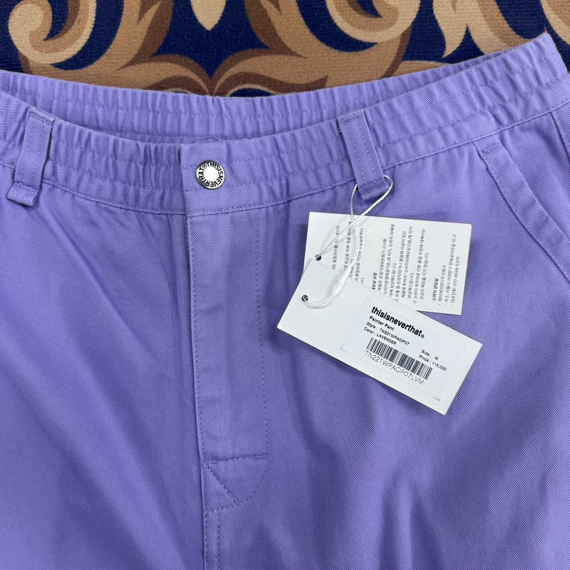 (M)디스이즈 네버댓 페인팅 코튼 팬츠(라벤더) 상품이미지2