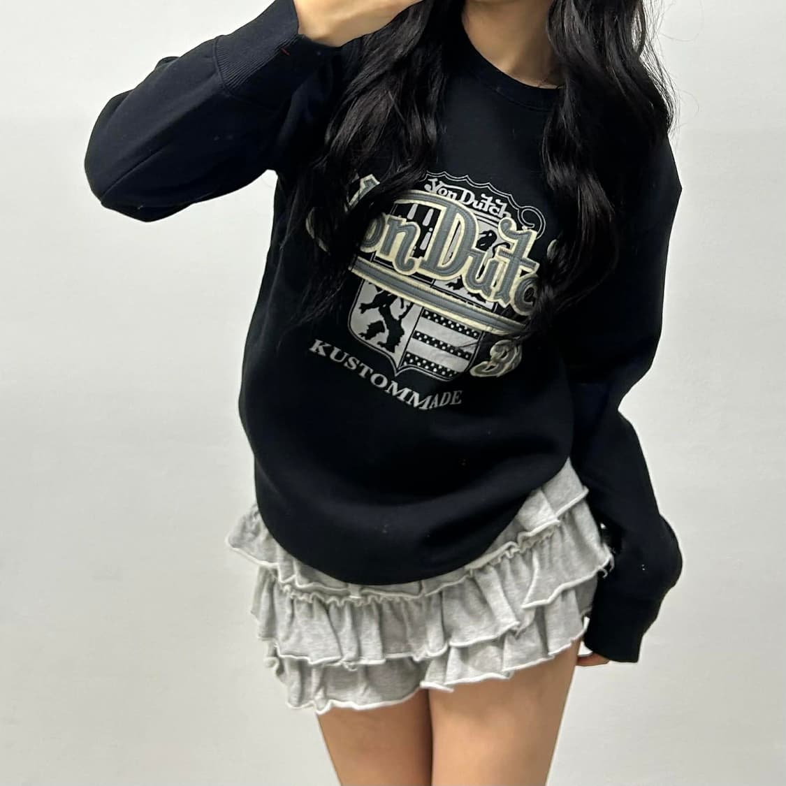 Vondutch 본더치 택채새상품 블랙 스웨트셔츠 맨투맨(M) 상품이미지1