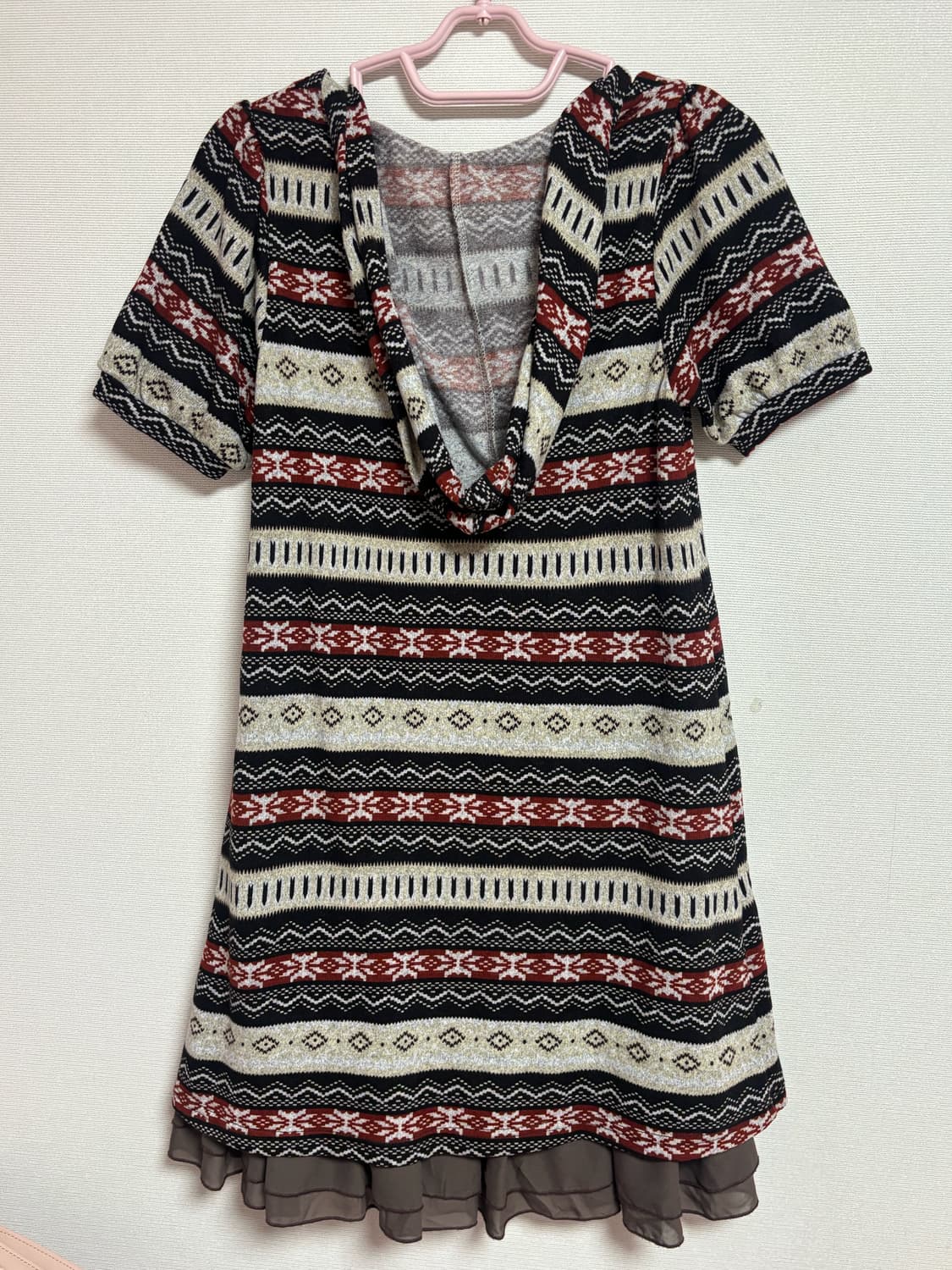 빈티지 노르딕 후드 원피스 상품이미지3